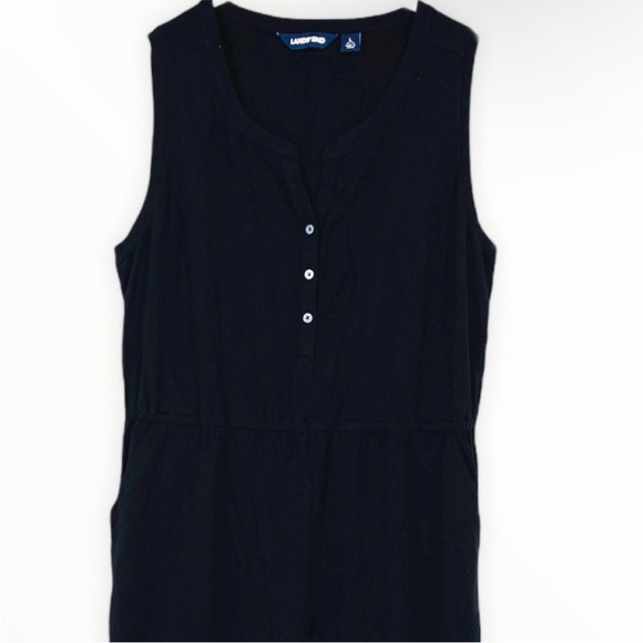 Lands End Sleeveless Henley Midi Dress Large NWOT - Picture 4 of 6